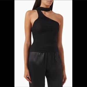 Reformation Black Asymmetrical Top